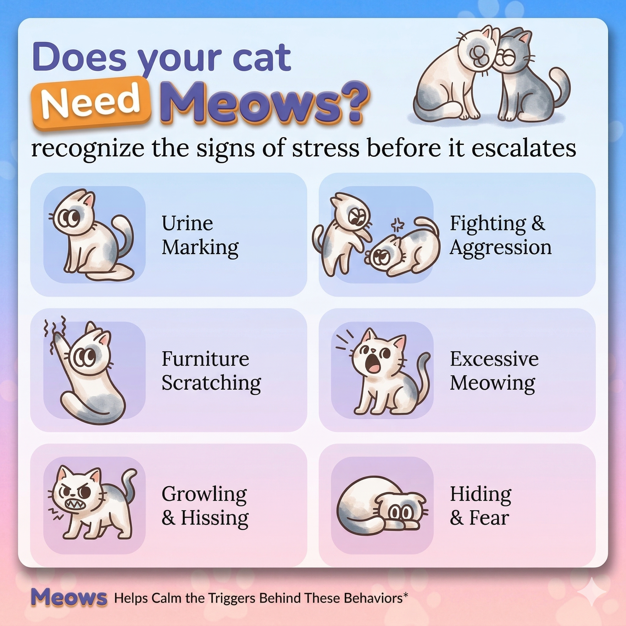Meows Cat Calming Diffuser Kit